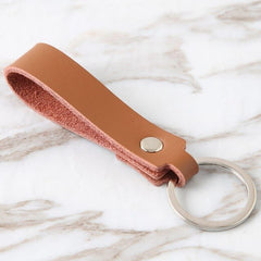 4 Pcs/lot Genuine Leather Keychain Holder Pocket for Car Keys Wallet Clip Ring Women Men Handmade Handbags Accessories DIY Gift