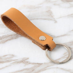 4 Pcs/lot Genuine Leather Keychain Holder Pocket for Car Keys Wallet Clip Ring Women Men Handmade Handbags Accessories DIY Gift