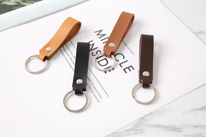 4 Pcs/lot Genuine Leather Keychain Holder Pocket for Car Keys Wallet Clip Ring Women Men Handmade Handbags Accessories DIY Gift
