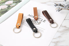 4 Pcs/lot Genuine Leather Keychain Holder Pocket for Car Keys Wallet Clip Ring Women Men Handmade Handbags Accessories DIY Gift