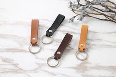 4 Pcs/lot Genuine Leather Keychain Holder Pocket for Car Keys Wallet Clip Ring Women Men Handmade Handbags Accessories DIY Gift