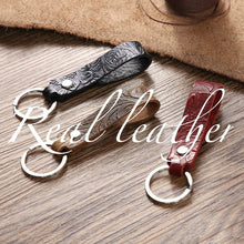 画像をギャラリービューアに読み込む, Real Genuine Leather Keychain Pocket for Car Keys Wallet Clip Ring Women Men Handmade Handbags Accessories DIY Gift 2020 New