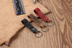 Real Genuine Leather Keychain Pocket for Car Keys Wallet Clip Ring Women Men Handmade Handbags Accessories DIY Gift 2020 New