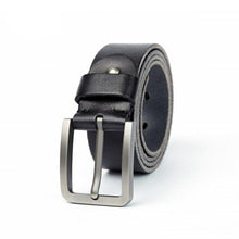 Cargar imagen en el visor de la galería, Natural Leather Male Belt Material Sturdy Steel Buckle Original Leather Belt Suitable for Jeans Casual Pants