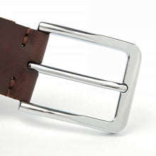 Afbeelding in Gallery-weergave laden, cowhide men&#39;s belt hard solid metal buckle soft original cowhide belt for men 3.8cm leather jeans belt