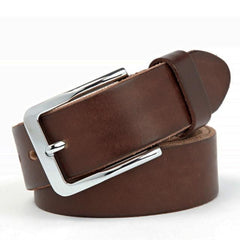 cowhide men's belt hard solid metal buckle soft original cowhide belt for men 3.8cm leather jeans belt