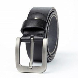 Men's Belt Premium Original Leather Sturdy Metal Pin Buckle Jeans Belt for Men Vintage Design Brown Belt Men's Gift