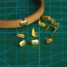 画像をギャラリービューアに読み込む, B 20 Pcs Brass Leather Staples Two Prong for Belt Loops Keeper Connect Craft Fastener Hardware Accessories