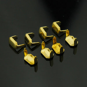 B 20 Pcs Brass Leather Staples Two Prong for Belt Loops Keeper Connect Craft Fastener Hardware Accessories