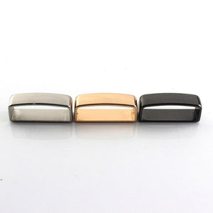 2 Pcs Metal Belt Keeper D Shape Belt Strap Loop Ring Buckle Parts for Leather Craft Bag Strap Belt 40mm