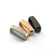 画像をギャラリービューアに読み込む, 2 Pcs Metal Belt Keeper D Shape Belt Strap Loop Ring Buckle Parts for Leather Craft Bag Strap Belt 40mm