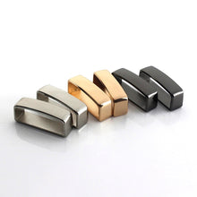 Afbeelding in Gallery-weergave laden, 2 Pcs Metal Belt Keeper D Shape Belt Strap Loop Ring Buckle Parts for Leather Craft Bag Strap Belt 40mm