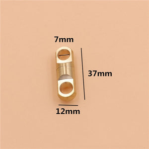 2Pcs Solid Brass Swivel Eye Rotating Connector for Keychain Round Circle Key Ring