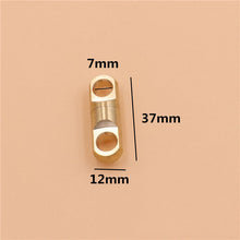 Cargar imagen en el visor de la galería, B 2Pcs Solid Brass Swivel Eye Rotating Connector for Keychain Round Circle Key Ring