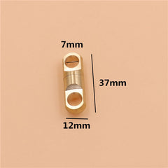 B 2Pcs Solid Brass Swivel Eye Rotating Connector for Keychain Round Circle Key Ring