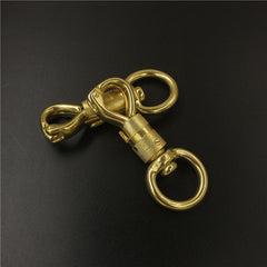 Solid Brass Heavy Duty Swivel Eye Snap Hook Horse Gear leather craft dog pet neck belt strap hook buckle high quality