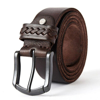 Men's Belt Alloy Pin Buckle Genuine Leather Casual Belt For Men's Soft No Interlaye Belt 616