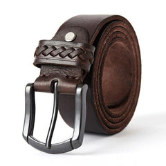 Men's Belt Alloy Pin Buckle Genuine Leather Casual Belt For Men's Soft No Interlaye Belt 616