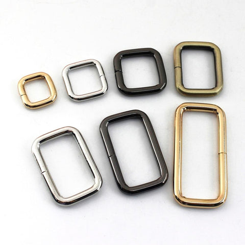 2pcs Metal Square Ring Buckle for Webbing Backpack Bag Parts Leather Craft Strap Belt Purse Pet Collar Clasp High Quality