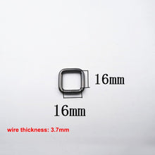 Load image into Gallery viewer, 2pcs Metal Square Ring Buckle for Webbing Backpack Bag Parts Leather Craft Strap Belt Purse Pet Collar Clasp High Quality