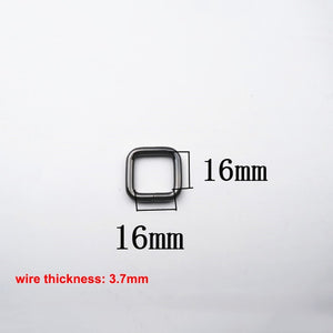 2pcs Metal Square Ring Buckle for Webbing Backpack Bag Parts Leather Craft Strap Belt Purse Pet Collar Clasp High Quality