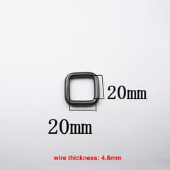 2pcs Metal Square Ring Buckle for Webbing Backpack Bag Parts Leather Craft Strap Belt Purse Pet Collar Clasp High Quality