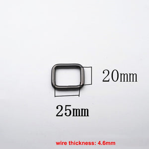 2pcs Metal Square Ring Buckle for Webbing Backpack Bag Parts Leather Craft Strap Belt Purse Pet Collar Clasp High Quality