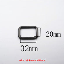 画像をギャラリービューアに読み込む, 2pcs Metal Square Ring Buckle for Webbing Backpack Bag Parts Leather Craft Strap Belt Purse Pet Collar Clasp High Quality