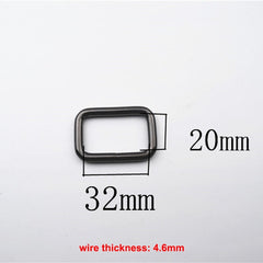 2pcs Metal Square Ring Buckle for Webbing Backpack Bag Parts Leather Craft Strap Belt Purse Pet Collar Clasp High Quality