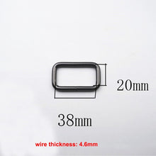 画像をギャラリービューアに読み込む, 2pcs Metal Square Ring Buckle for Webbing Backpack Bag Parts Leather Craft Strap Belt Purse Pet Collar Clasp High Quality