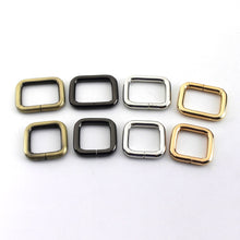 画像をギャラリービューアに読み込む, 2pcs Metal Square Ring Buckle for Webbing Backpack Bag Parts Leather Craft Strap Belt Purse Pet Collar Clasp High Quality