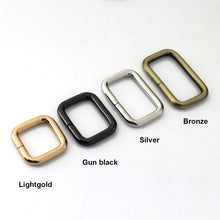 Load image into Gallery viewer, 2pcs Metal Square Ring Buckle for Webbing Backpack Bag Parts Leather Craft Strap Belt Purse Pet Collar Clasp High Quality