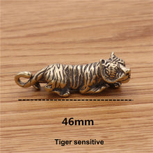 Load image into Gallery viewer, A 1pcs Solid Brass Keychain Charm Pendant High Quality Chinese Zodiac Signs Leather Craft DIY Decoration Keyring Animals CLOXY