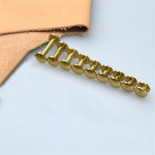 画像をギャラリービューアに読み込む, B 10pcs Solid Brass Binding Chicago Screws Nail Stud Rivets For Photo Album Leather Craft Studs Belt Wallet Fasteners 10mm cap