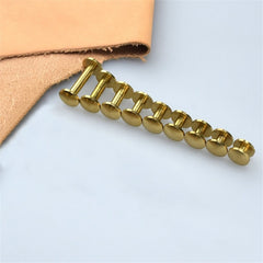 B 10pcs Solid Brass Binding Chicago Screws Nail Stud Rivets For Photo Album Leather Craft Studs Belt Wallet Fasteners 10mm cap