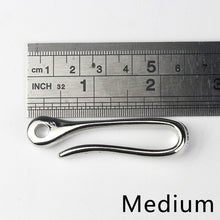 画像をギャラリービューアに読み込む, C 1 x Brass Belt U Hook Fob Clip Keychain Retro Vintage Chrome plated Key Ring Wallet Fish Hook 3 sizes available