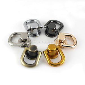 10pcs Metal Bag Side Anchor Gusset Hanger Clamps Bag Side Edge Anchor Link Hardware with D Rings for Small Bag Purse