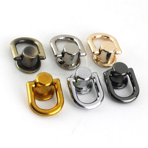 10pcs Metal Bag Side Anchor Gusset Hanger Clamps Bag Side Edge Anchor Link Hardware with D Rings for Small Bag Purse
