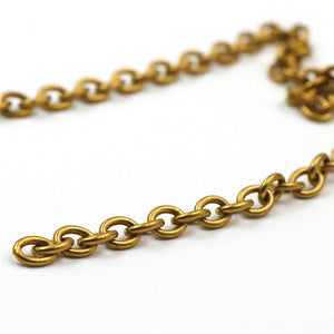 C 1 Meter Solid Brass O Ring Bags Chain Link Necklace Wheat Chain None-polished Bags Straps Parts DIY Accessories 7 Sizes