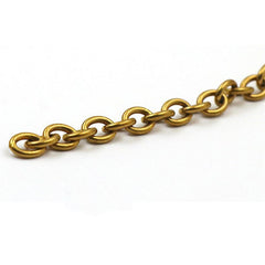 C 1 Meter Solid Brass O Ring Bags Chain Link Necklace Wheat Chain None-polished Bags Straps Parts DIY Accessories 7 Sizes