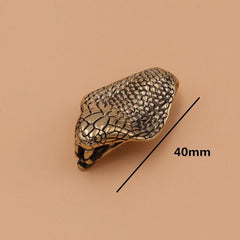 C 1 pcs Solid Brass Retro Belt U Hook Snake Shape Fob Clip Key Ring Wallet Hook