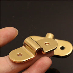 B 2 Pcs Solid Brass Leather Craft Bag Handle Anchor Connector Handbag Handle D Ring Fixing Cleat