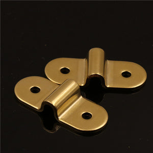 B 2 Pcs Solid Brass Leather Craft Bag Handle Anchor Connector Handbag Handle D Ring Fixing Cleat
