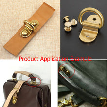 画像をギャラリービューアに読み込む, 2 Pcs Solid Brass Leather Craft Bag Handle Anchor Connector Handbag Handle D Ring Fixing Cleat