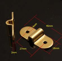 Load image into Gallery viewer, B 2 Pcs Solid Brass Leather Craft Bag Handle Anchor Connector Handbag Handle D Ring Fixing Cleat