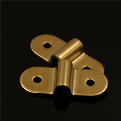 B 2 Pcs Solid Brass Leather Craft Bag Handle Anchor Connector Handbag Handle D Ring Fixing Cleat