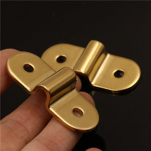 B 2 Pcs Solid Brass Leather Craft Bag Handle Anchor Connector Handbag Handle D Ring Fixing Cleat