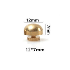 20Pcs Solid brass Handbag feet nailheads stud screwback Bucket Shape Rivets Leather craft Bag Wallet handbag decoration