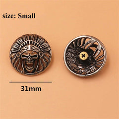 B 1 x Brass/Cupronickel Gothic Conchos Screwback Rivet Studs Leather Craft Bag Wallet Garment Decoration DIY Accessories