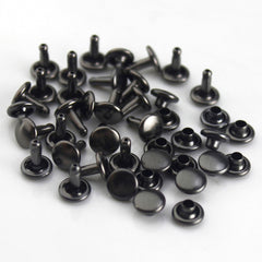 B 100sets 6/8 mm Brass Double Cap Rivets Studs High-quality Round Rivet for Leather Craft Bag Belt Clothing Shoes Decor